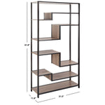 Safavieh Joanna Retro Mid Century Wood Etagere , FOX4281 - Light Brown/Black
