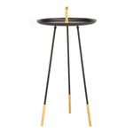 Safavieh Delia Handle Side Table , FOX4524 - Black/Gold