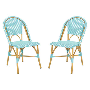 Safavieh Salcha Indoor Outdoor French Bistro Side Chair (Set of 2), FOX5210
