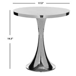 Safavieh Galium Aluminum Round Top Side Table , FOX5500 - Silver