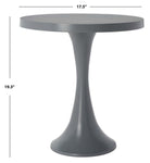 Safavieh Galium Aluminum Round Top Side Table , FOX5500 - Dark Grey