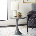 Safavieh Galium Aluminum Round Top Side Table , FOX5500 - Dark Grey