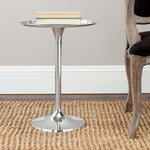 Safavieh Platina Round Top Sleek Table , FOX5510 - Silver