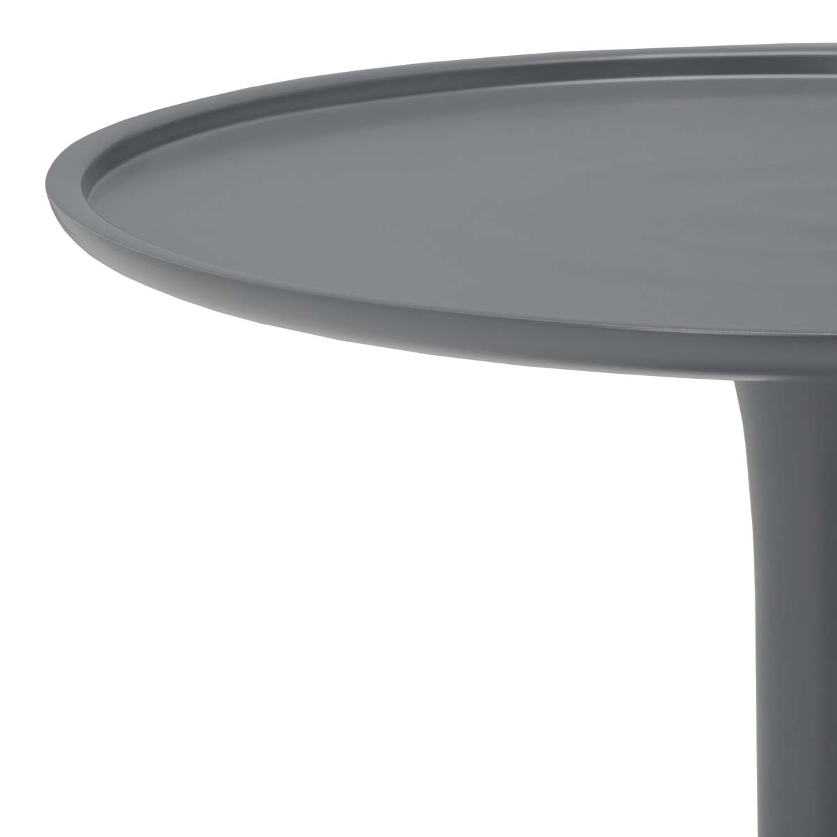 Safavieh Platina Round Top Sleek Table , FOX5510 - Dark Grey