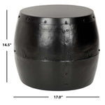 Safavieh Hogan Iron Drum Stool , FOX5512 - Black