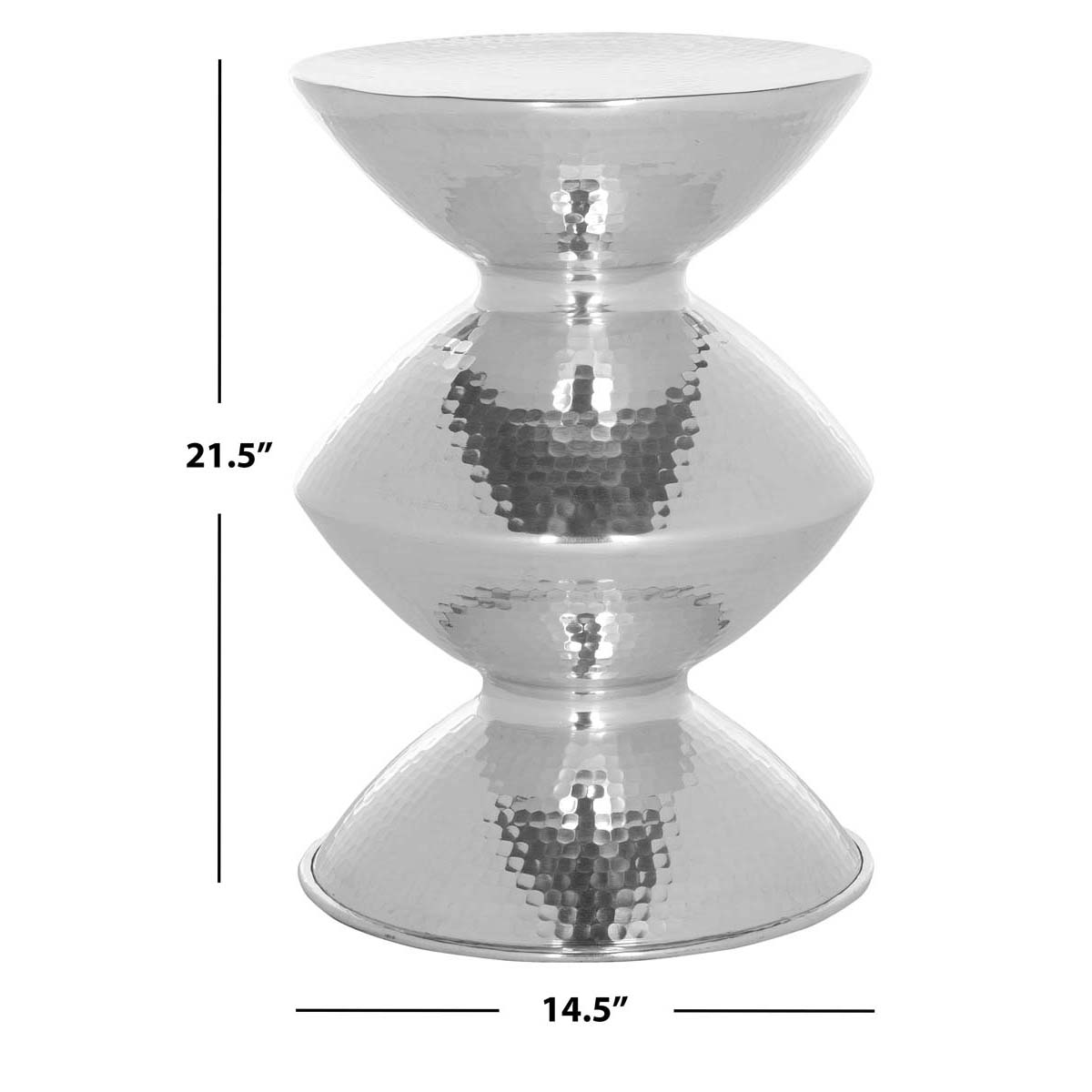 Safavieh Guildsman Metal Table Stool , FOX5515 - Silver