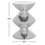 Safavieh Guildsman Metal Table Stool , FOX5515 - Silver