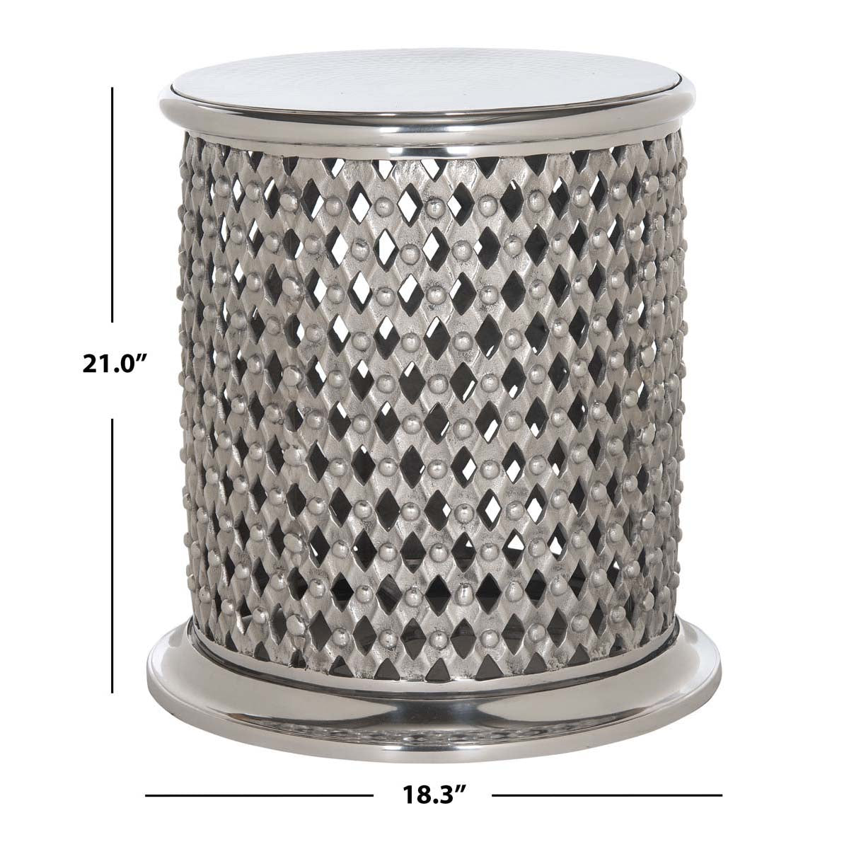 Safavieh Metal Lace Table Stool , FOX5518 - Silver