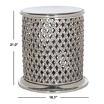 Safavieh Metal Lace Table Stool , FOX5518 - Silver
