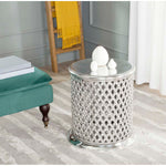 Safavieh Metal Lace Table Stool , FOX5518 - Silver
