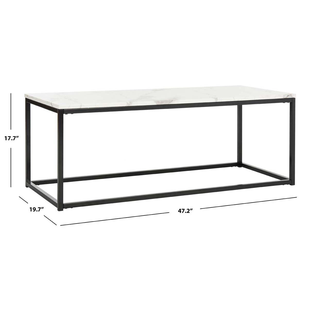 Safavieh Baize Coffee Table , FOX6022 - White/Grey