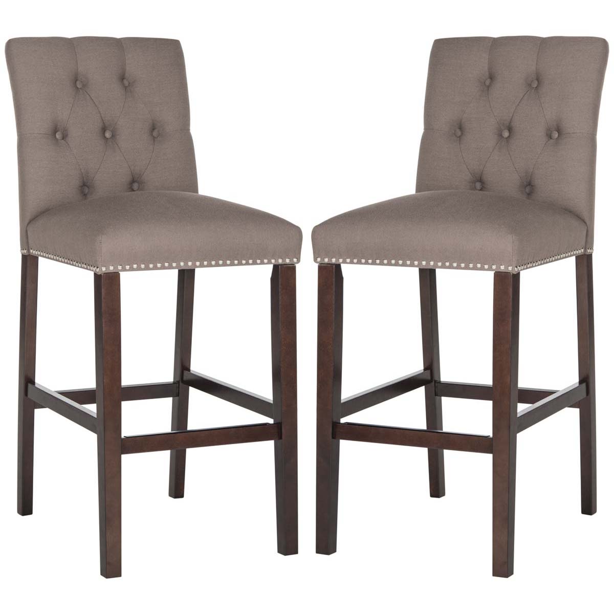 Safavieh Norah Bar Stool, FOX6210 - Dark Taupe
