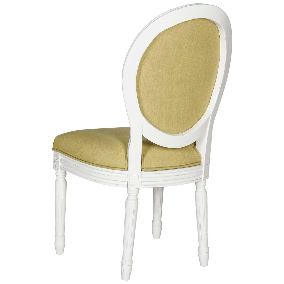 Safavieh Holloway 19''H French Brasserie Linen Oval Side Chair, FOX6228