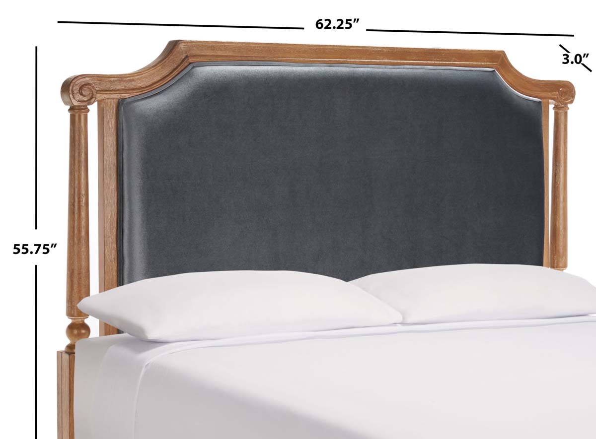 Safavieh Queen Hudson Headboard, Grey / Rustic Oak