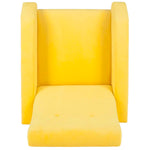 Safavieh Aida Velvet Retro Mid Century Accent Chair , FOX6258 - Yellow Velvet