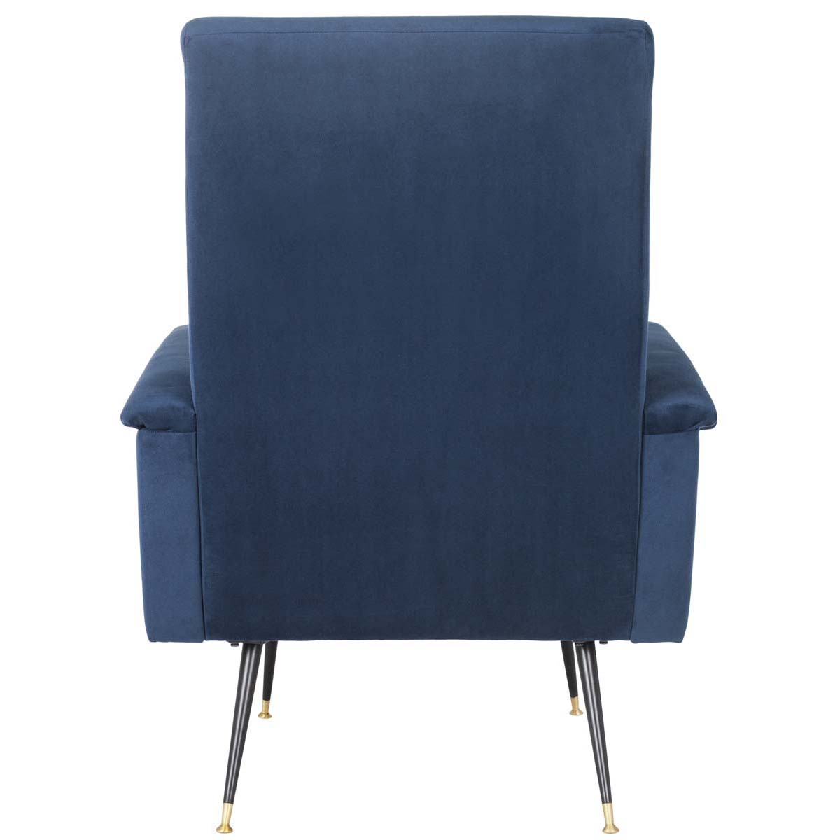 Safavieh Aida Velvet Retro Mid Century Accent Chair , FOX6258 - Navy Velvet