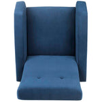 Safavieh Aida Velvet Retro Mid Century Accent Chair , FOX6258 - Navy Velvet