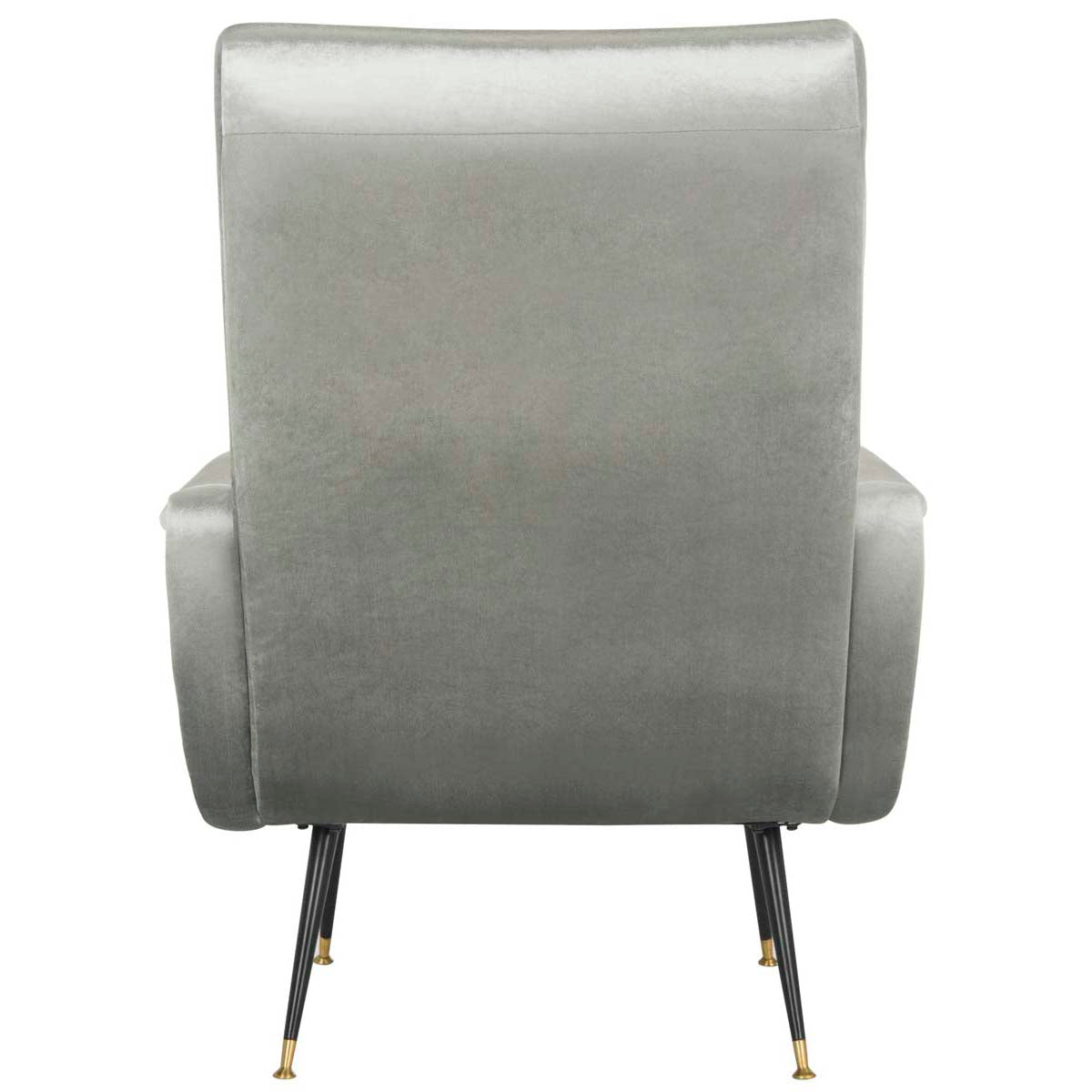 Safavieh Elicia Velvet Retro Mid Century Accent Chair , FOX6260 - Light Grey Velvet