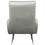 Safavieh Elicia Velvet Retro Mid Century Accent Chair , FOX6260 - Light Grey Velvet