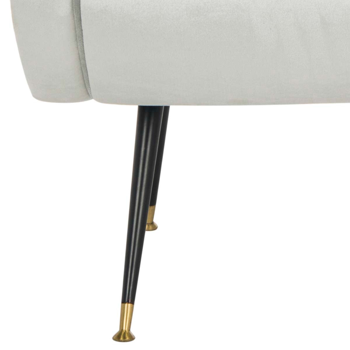 Safavieh Elicia Velvet Retro Mid Century Accent Chair , FOX6260 - Light Grey Velvet