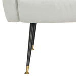 Safavieh Elicia Velvet Retro Mid Century Accent Chair , FOX6260 - Light Grey Velvet