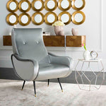 Safavieh Elicia Velvet Retro Mid Century Accent Chair , FOX6260 - Light Grey Velvet
