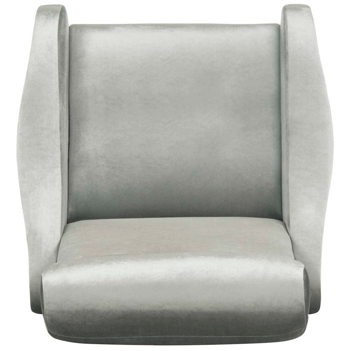 Safavieh Elicia Velvet Retro Mid Century Accent Chair , FOX6260 - Light Grey Velvet