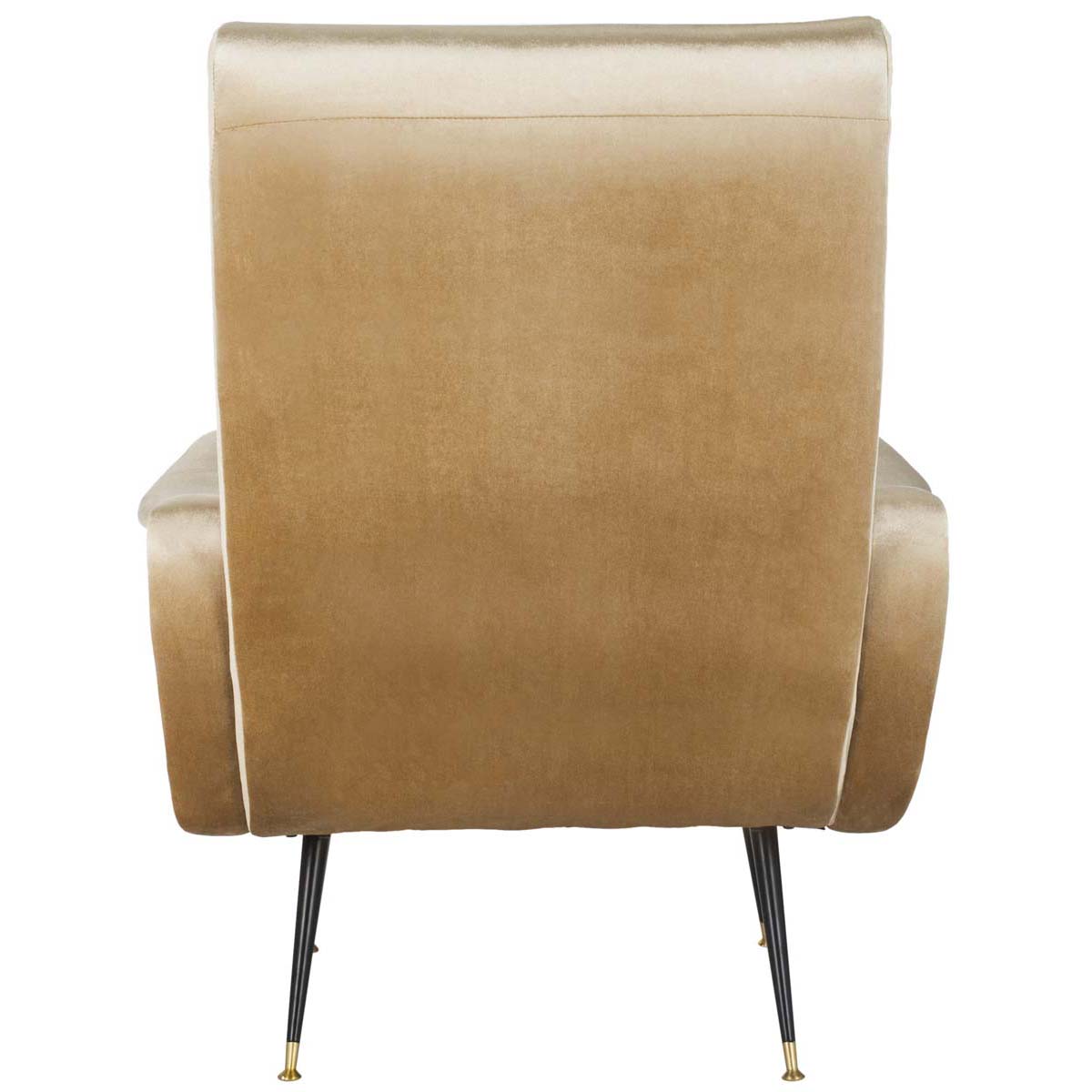 Safavieh Elicia Velvet Retro Mid Century Accent Chair , FOX6260 - Camel Velvet