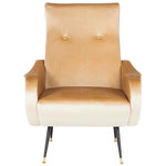 Safavieh Elicia Velvet Retro Mid Century Accent Chair , FOX6260 - Camel Velvet