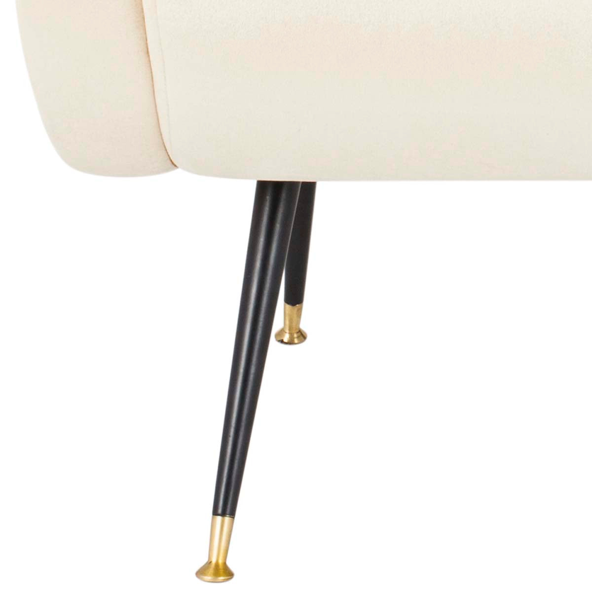 Safavieh Elicia Velvet Retro Mid Century Accent Chair , FOX6260 - Camel Velvet