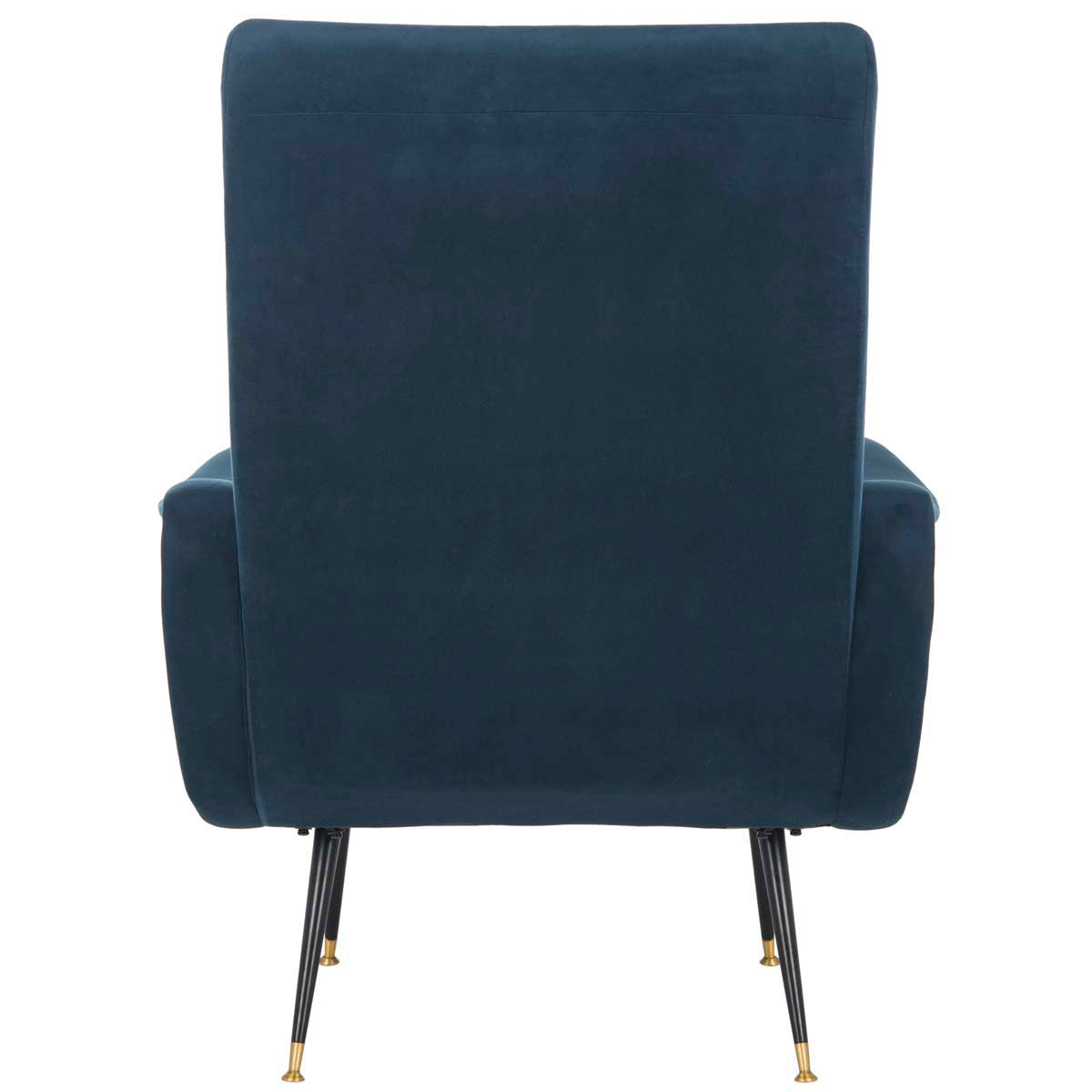 Safavieh Elicia Velvet Retro Mid Century Accent Chair , FOX6260 - Navy Velvet