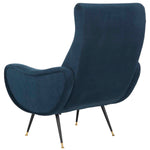 Safavieh Elicia Velvet Retro Mid Century Accent Chair , FOX6260 - Navy Velvet