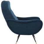Safavieh Elicia Velvet Retro Mid Century Accent Chair , FOX6260 - Navy Velvet