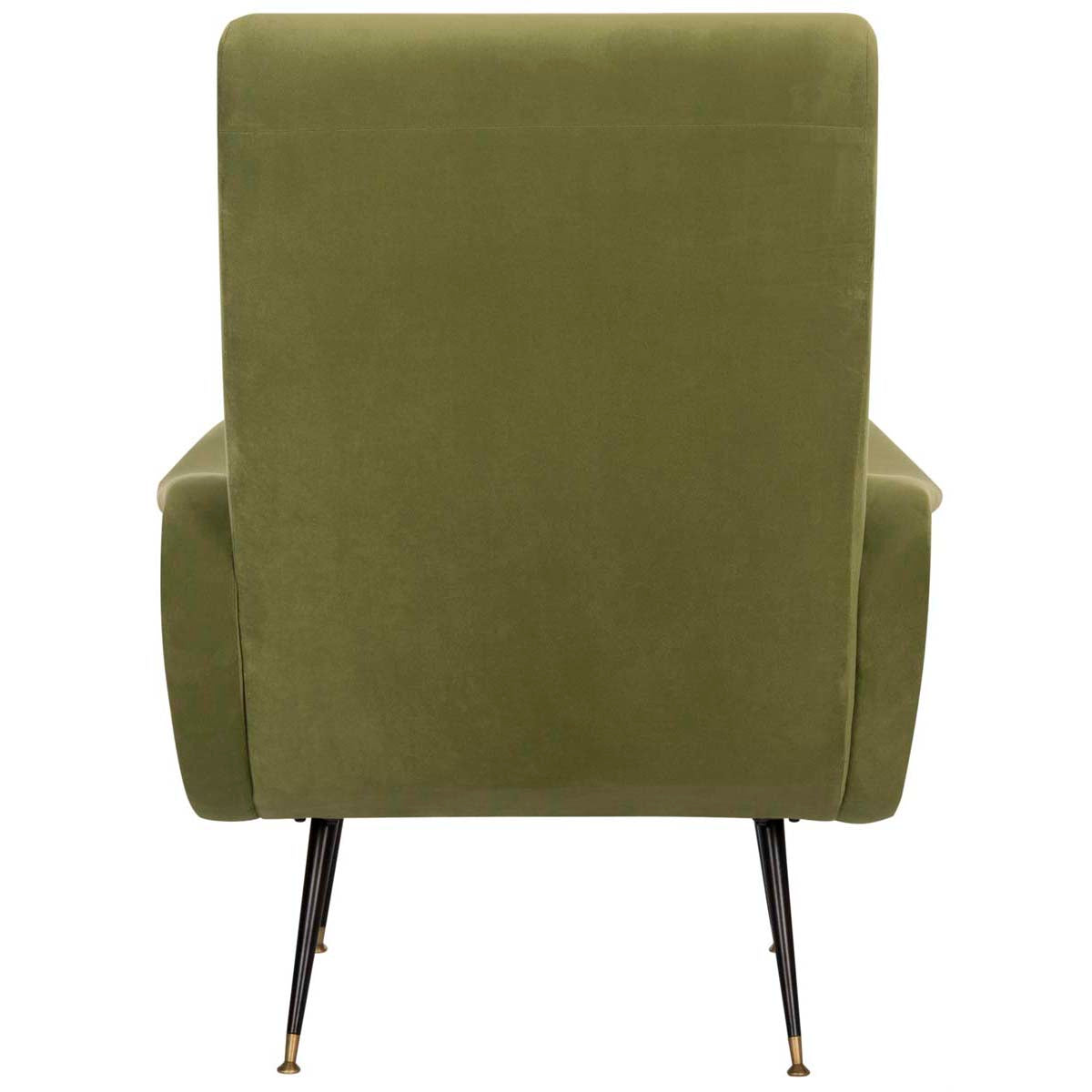 Safavieh Elicia Velvet Retro Mid Century Accent Chair , FOX6260 - Olive Green