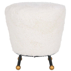 Safavieh Oriana Retro Sheepskin Ottoman , FOX6261