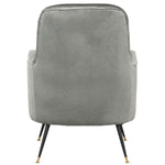 Safavieh Noelle Velvet Retro Mid Century Accent Chair , FOX6269 - Light Grey
