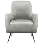 Safavieh Noelle Velvet Retro Mid Century Accent Chair , FOX6269 - Light Grey