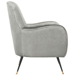 Safavieh Noelle Velvet Retro Mid Century Accent Chair , FOX6269 - Light Grey