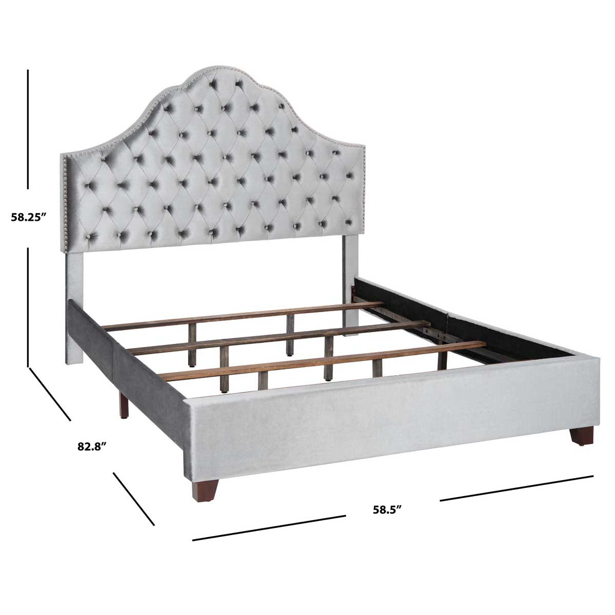 Safavieh Beckham Bed , FOX6273 - Grey