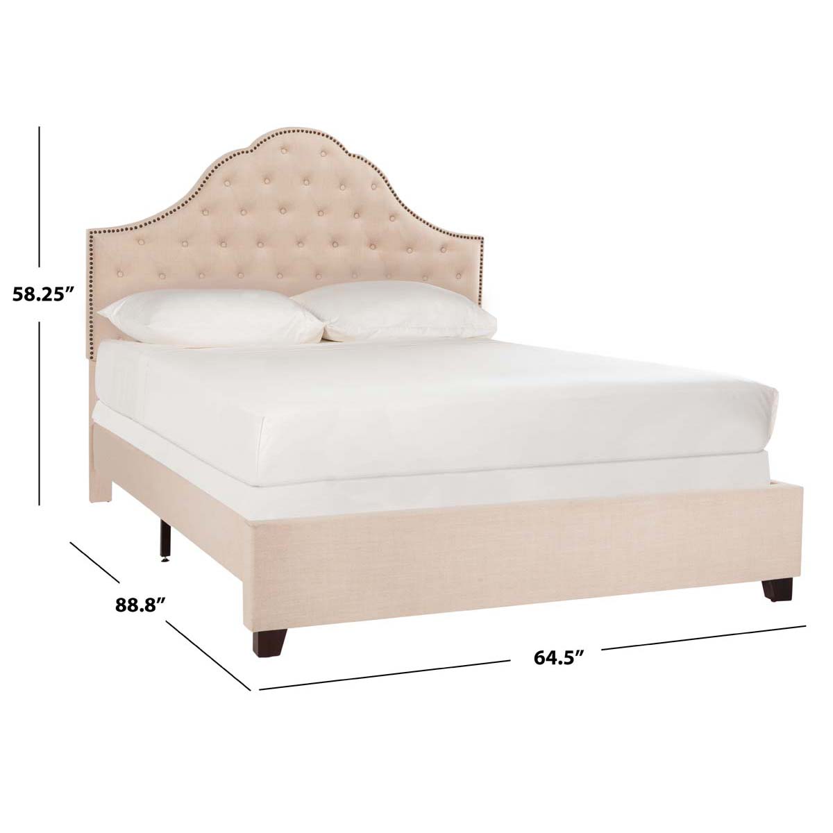 Safavieh Beckham Bed , FOX6273 - Beige