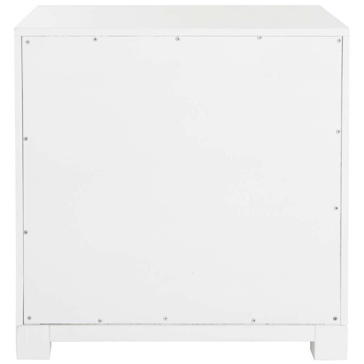 Safavieh Raina Three Drawer Greek Key Night Stand , FOX6278 - White