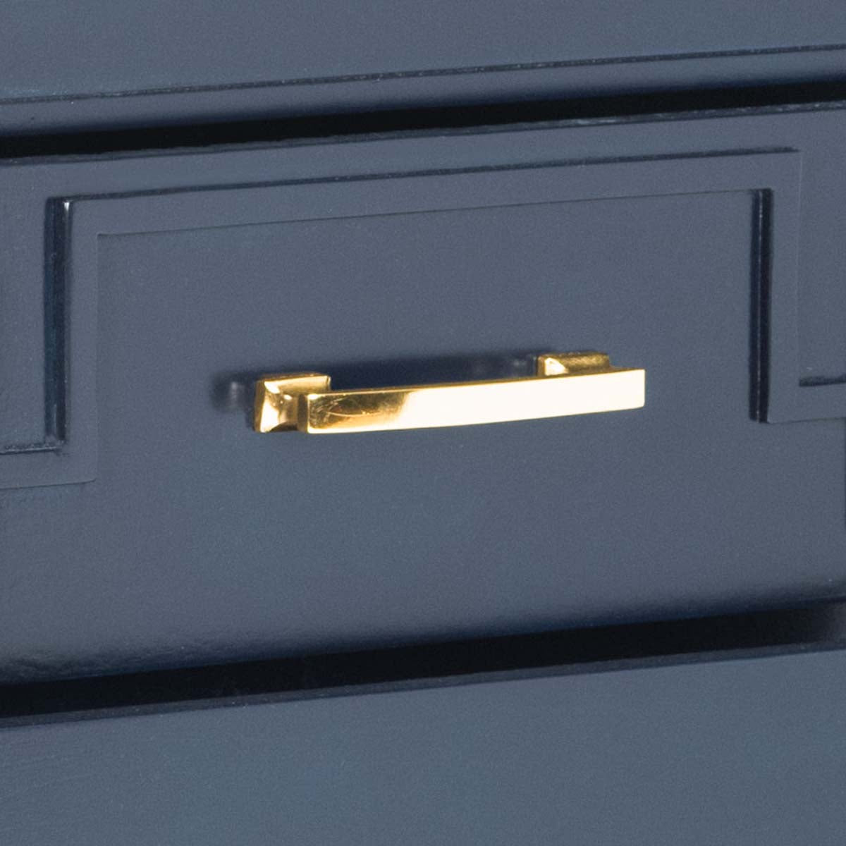 Safavieh Raina Three Drawer Greek Key Night Stand , FOX6278 - Navy