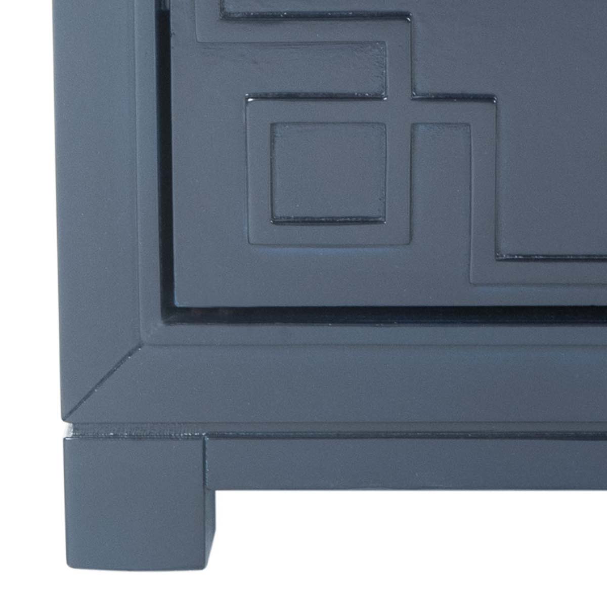 Safavieh Raina Three Drawer Greek Key Night Stand , FOX6278 - Navy