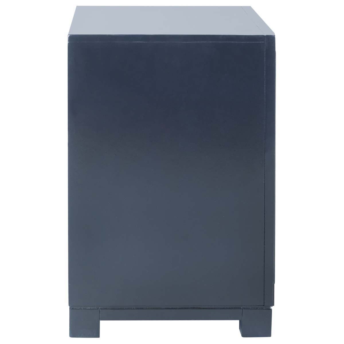 Safavieh Raina Three Drawer Greek Key Night Stand , FOX6278 - Navy