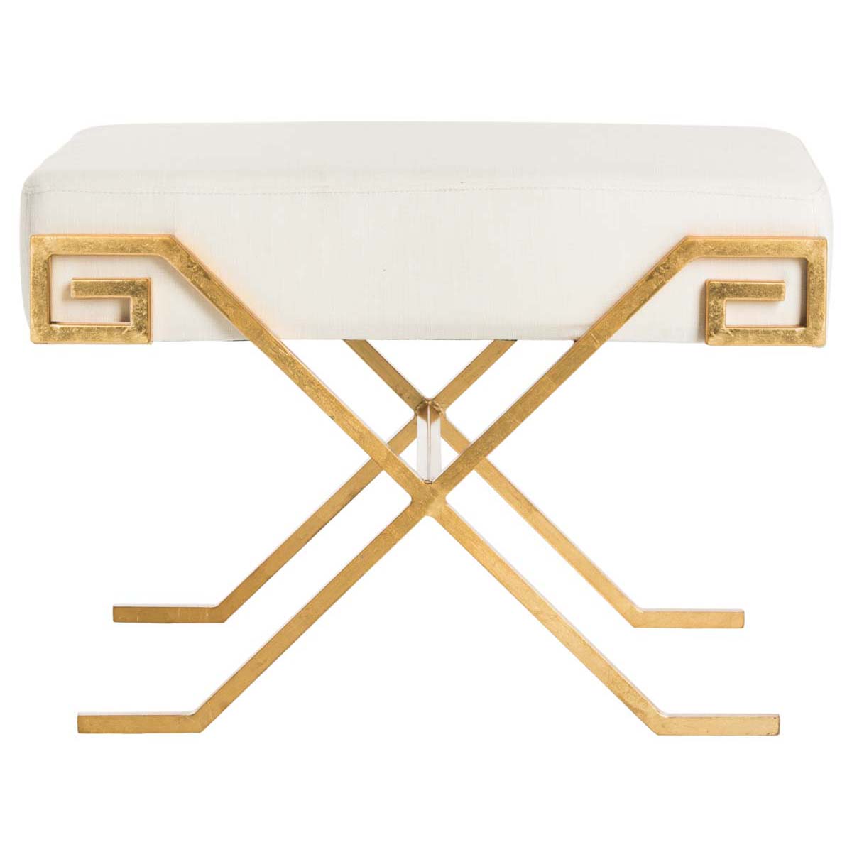 Safavieh Luna Greek Key Bench , FOX6281 - Light Beige