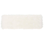 Safavieh Mera Faux Sheepskin Bench , FOX6291 - White Faux/Gold Liquid