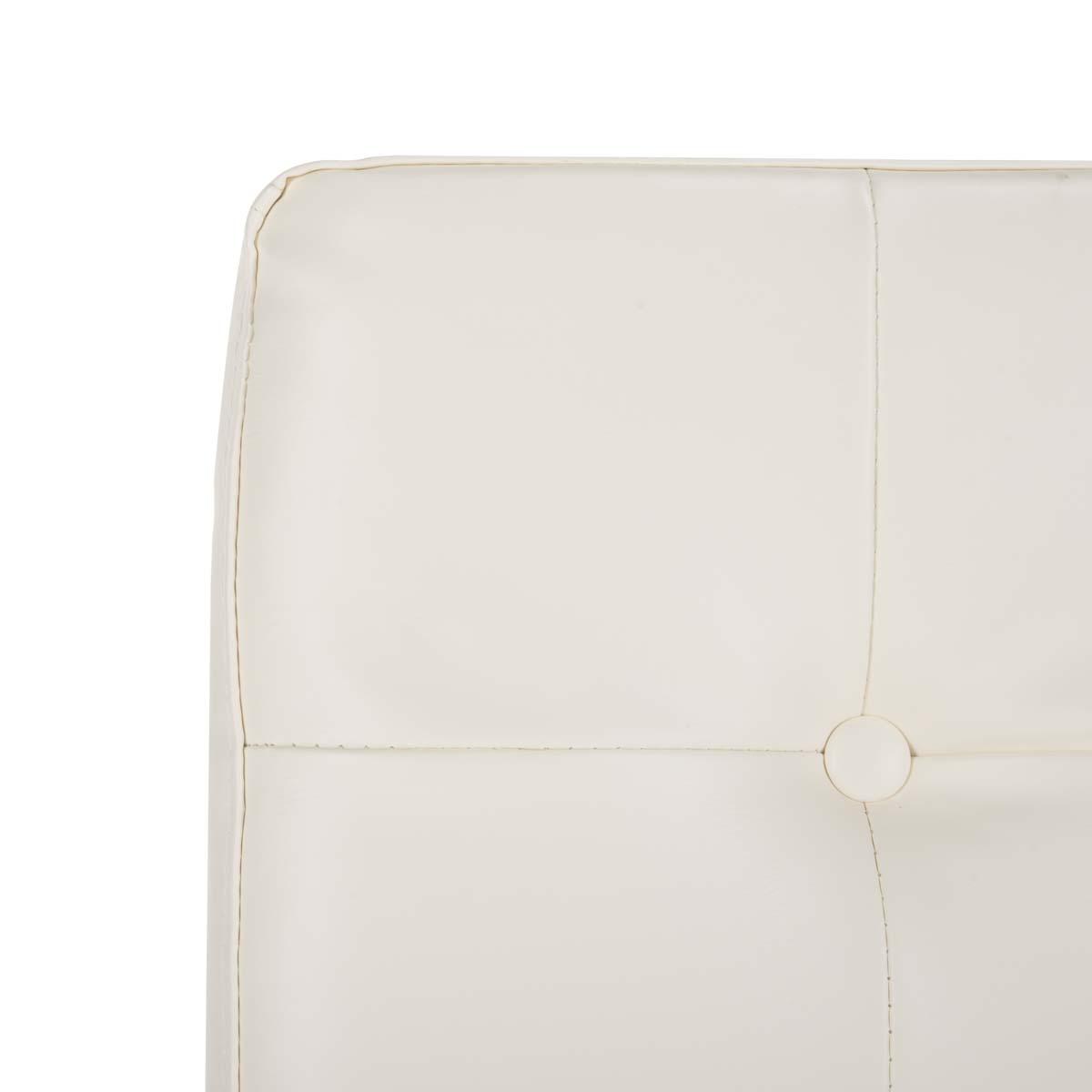 Safavieh Walsh Tufted Side Chair , FOX6300 - White Pu/Chrome