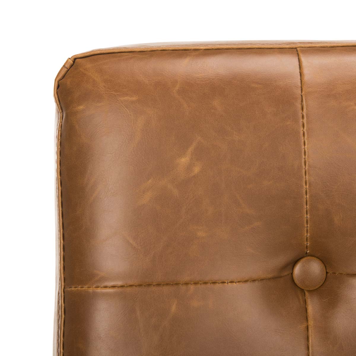 Safavieh Walsh Tufted Side Chair , FOX6300 - Light Brown Pu/Chrome