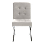 Safavieh Walsh Tufted Side Chair , FOX6300 - Grey Velvet/Chrome