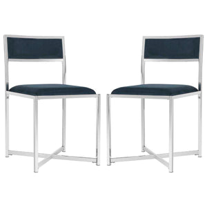 Safavieh Menken Chrome Side Chair(Set of 2), FOX6301